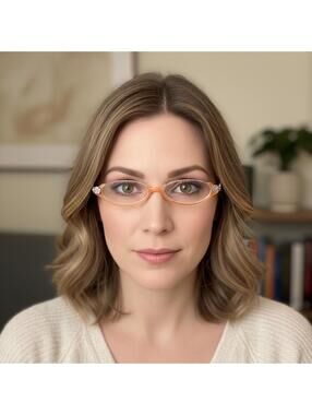 Brighton Orange Oval readers +1.0 Garden of Eden RARE!